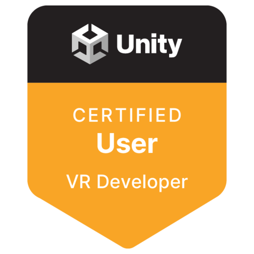 VR developer unity badge